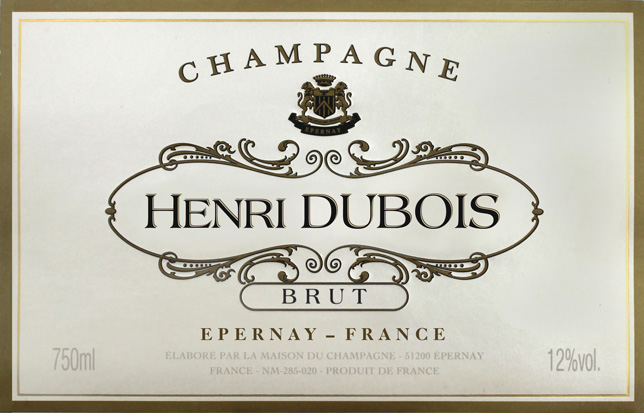 Henri Dubois - Champagne Brut label