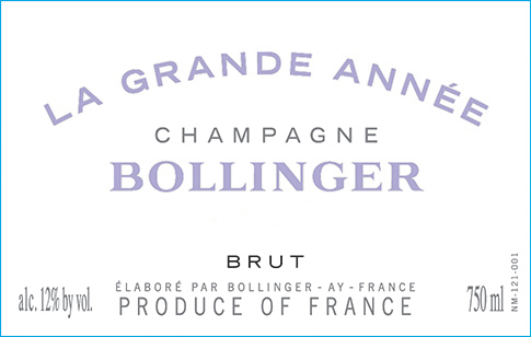 Bollinger - La Grande Annee label