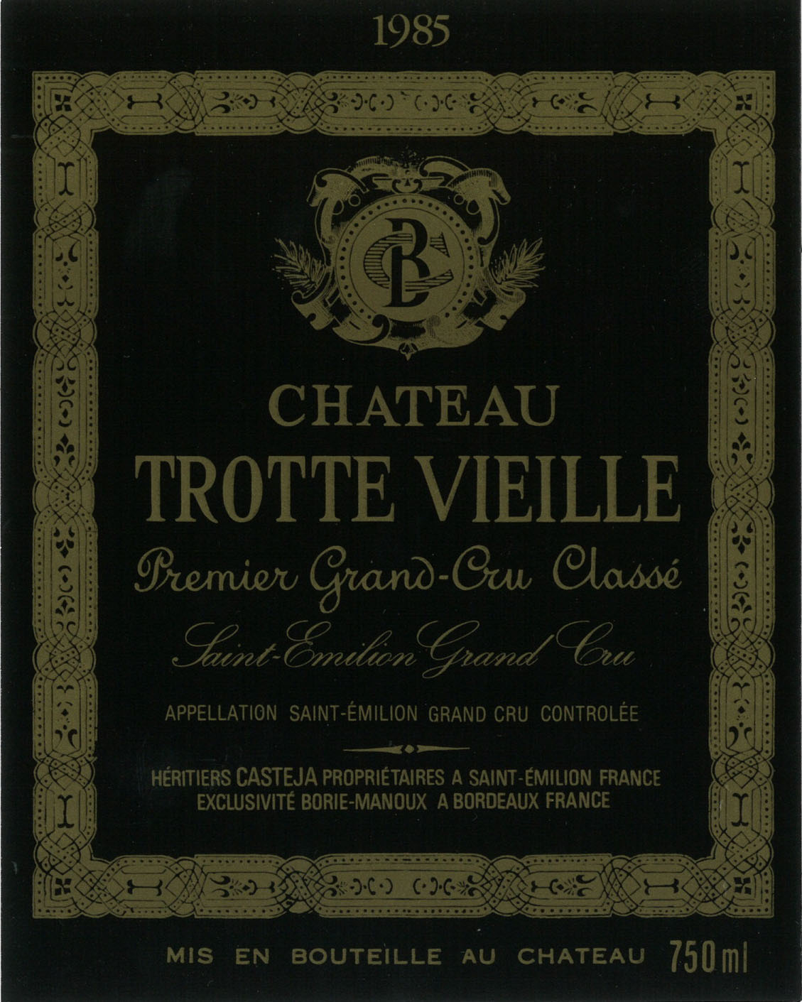 Chateau Trotte Vieille label