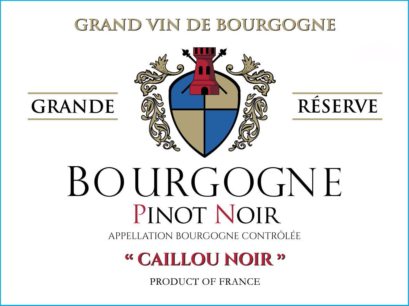 Caillou Noir - Pinot Noir label