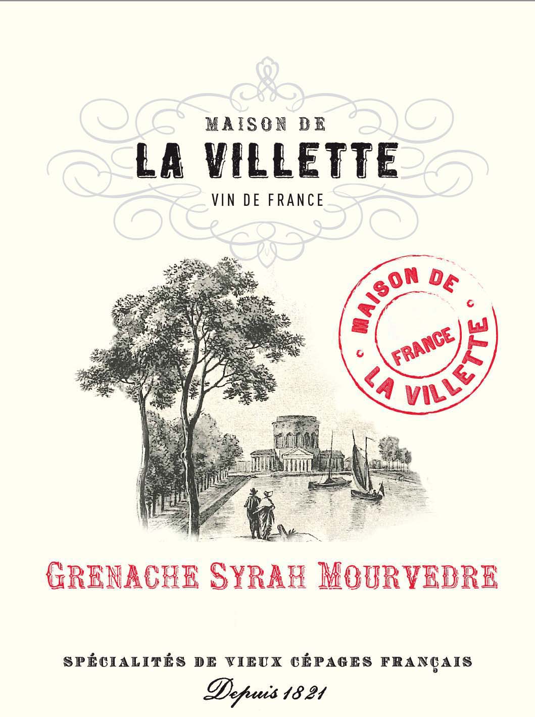 La Villette - Grenache Syrah Mourvedre label