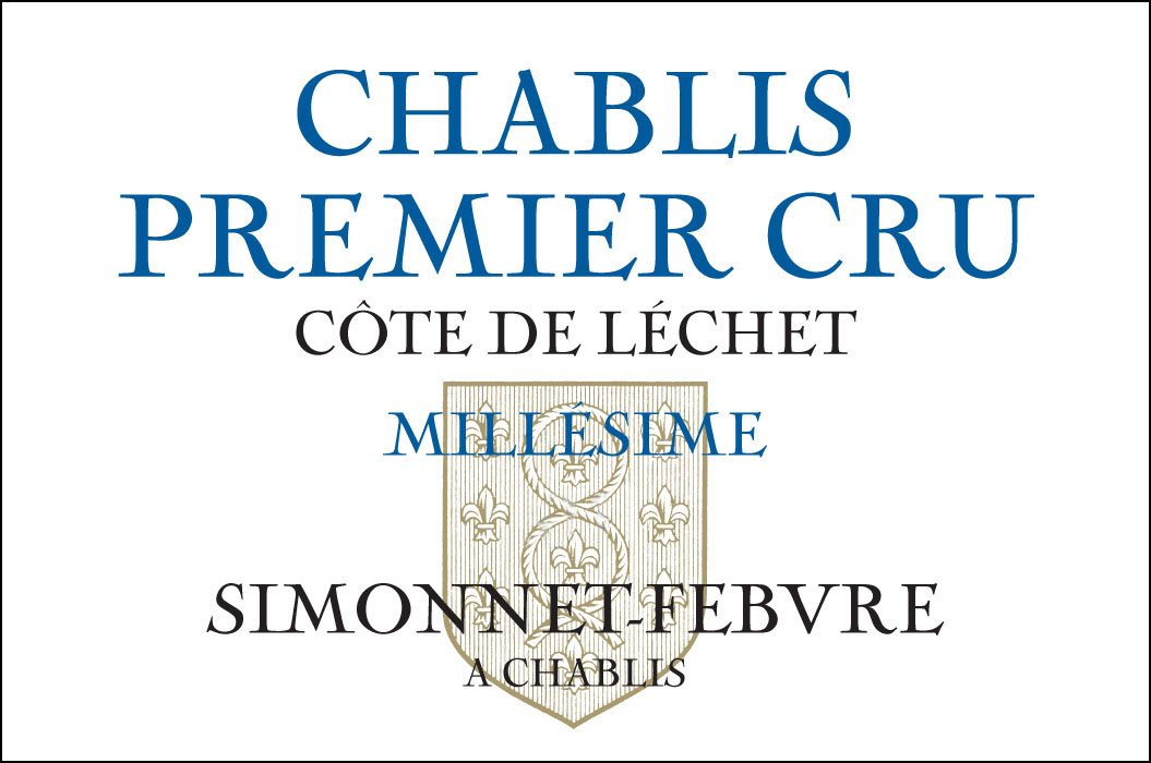 Simonnet Febvre - Chablis 1er Cru Cote de Lechet label