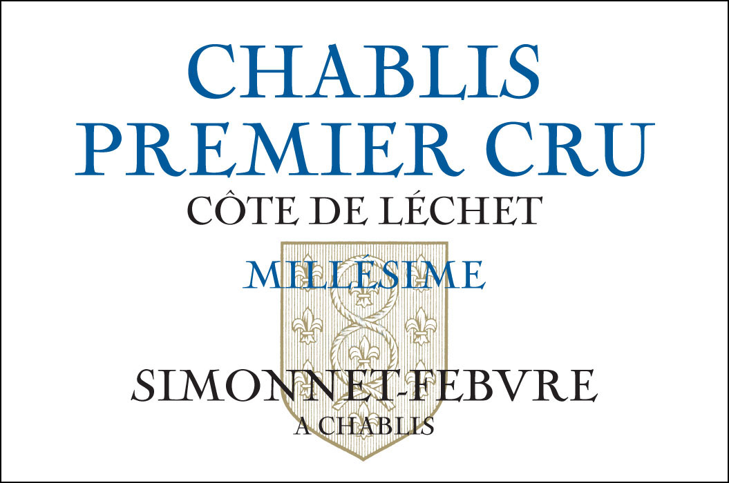 Simonnet Febvre - Chablis 1er Cru Cote de Lechet label