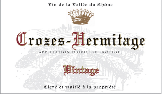 Louis Blanc - Crozes Hermitage label