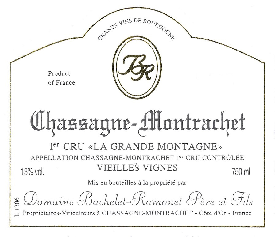 Domaine Bachelet Ramonet - Chassagne Montrachet 1er Cru La Grande Montagne label