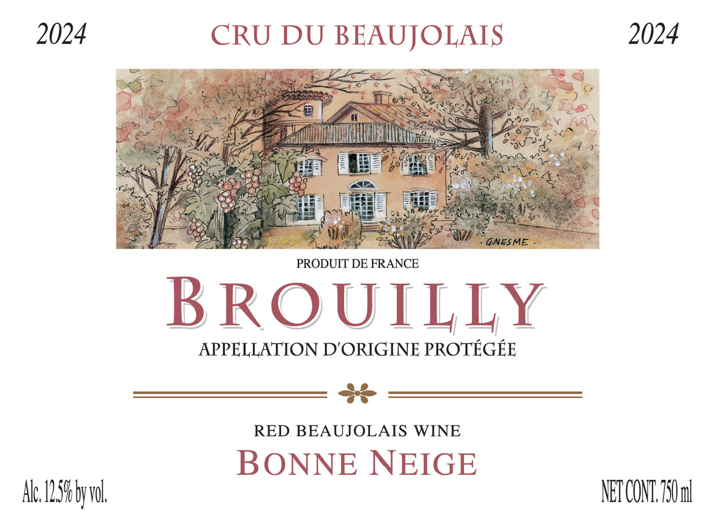 Bonne Neige - Brouilly label