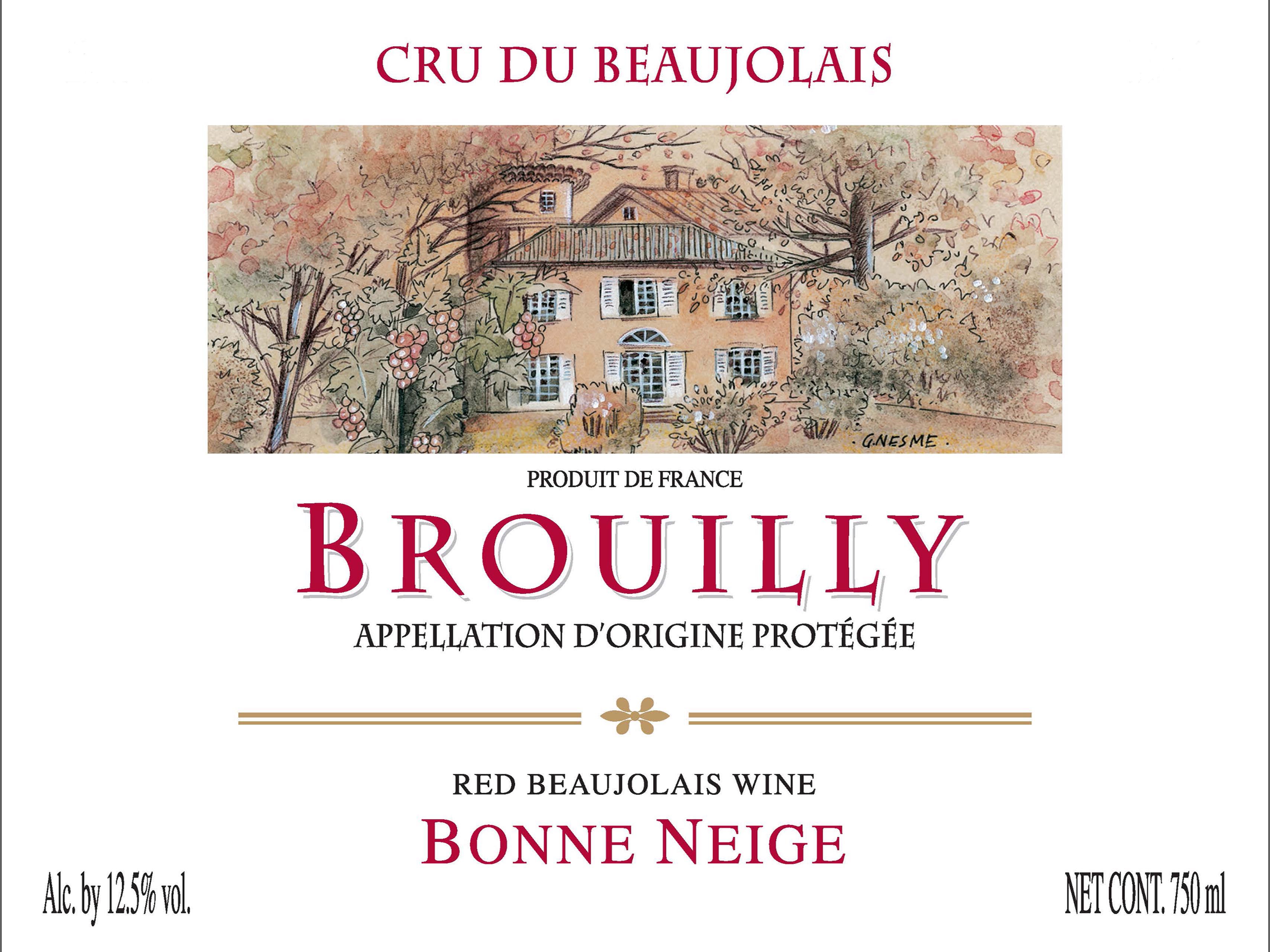 Bonne Neige - Brouilly label