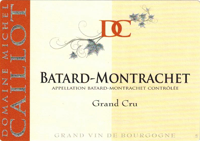 Domaine Caillot - Batard Montrachet label