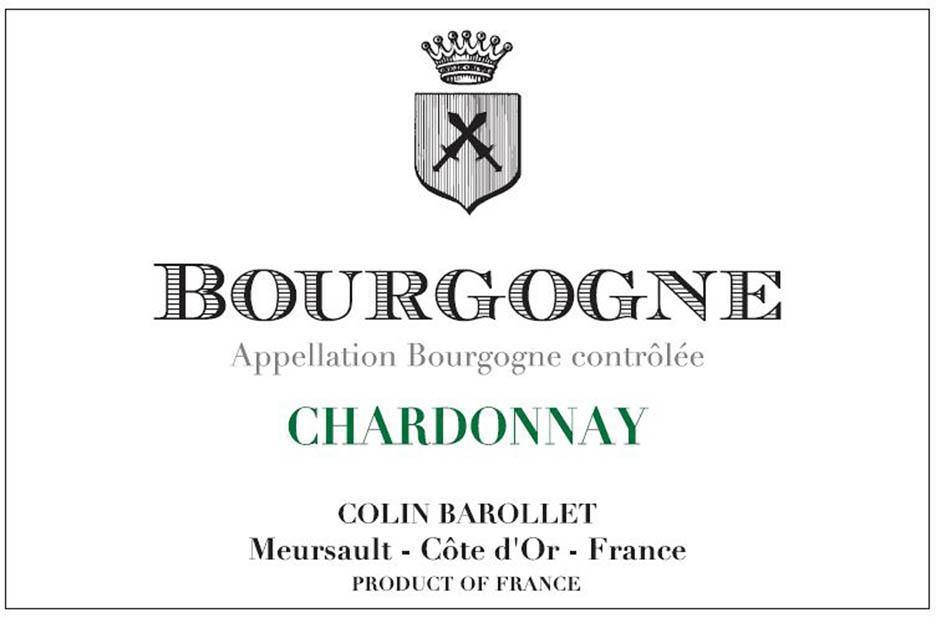 Colin Barollet - Chardonnay label