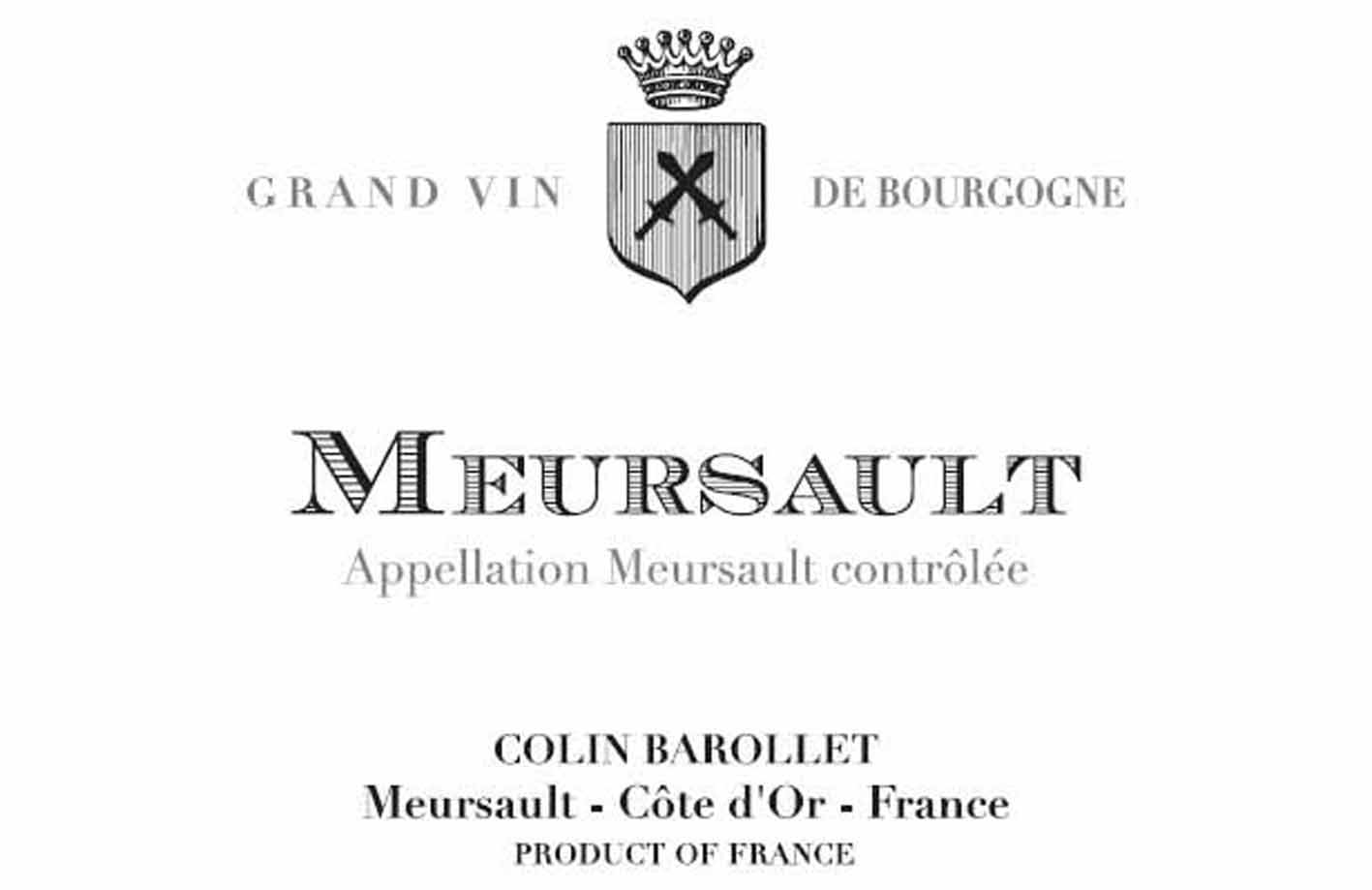 Colin Barollet - Meursault label