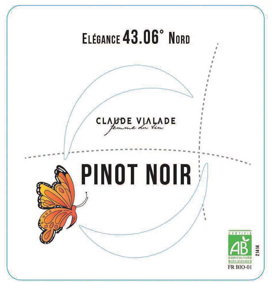 O by Claude Vialade - Pinot Noir label