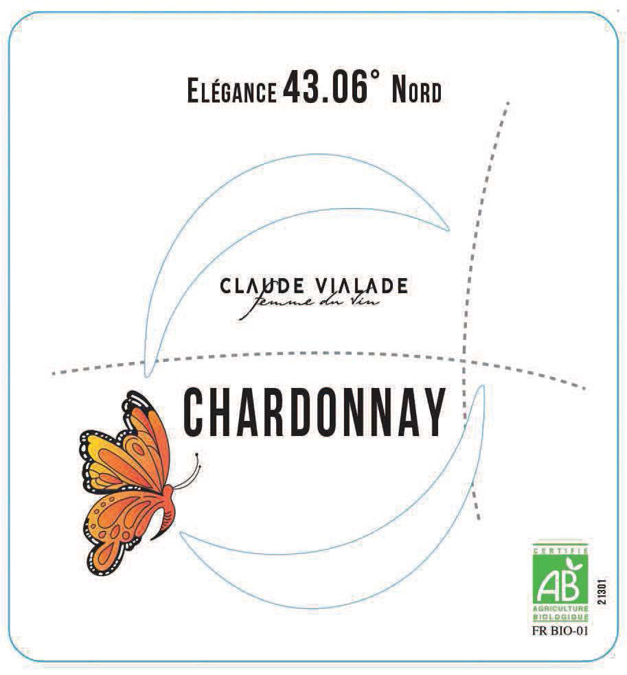O by Claude Vialade -  Chardonnay label