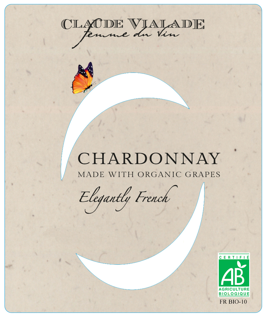O by Claude Vialade -  Chardonnay label