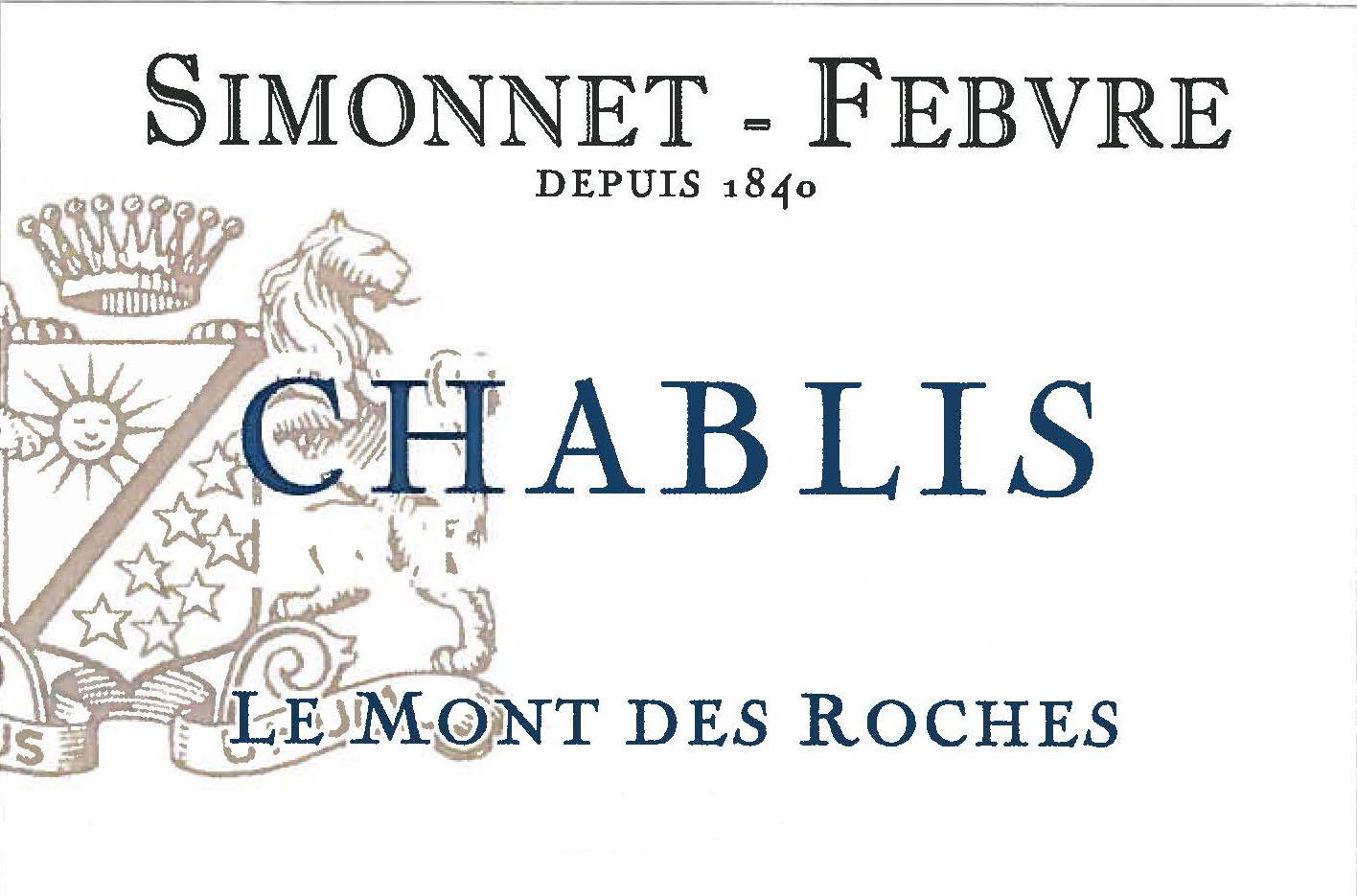 Simmonet Febvre - Chablis Le Mont des Roches label