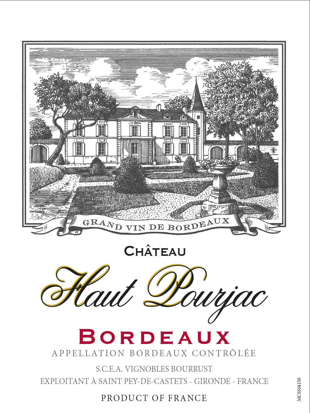 Chateau Haut Pourjac label