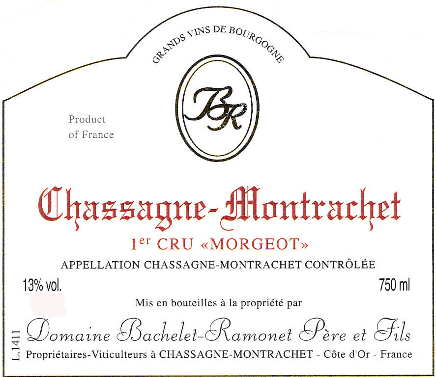 Domaine Bachelet-Ramonet - Chassagne-Montrachet 1er Cru - Morgeot label