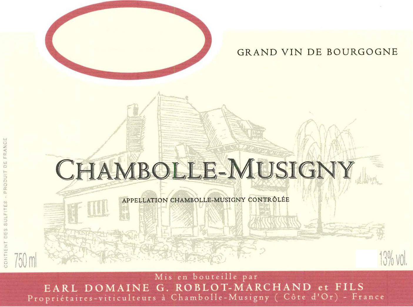 Domaine Roblot-Marchand Chambolle-Musigny label