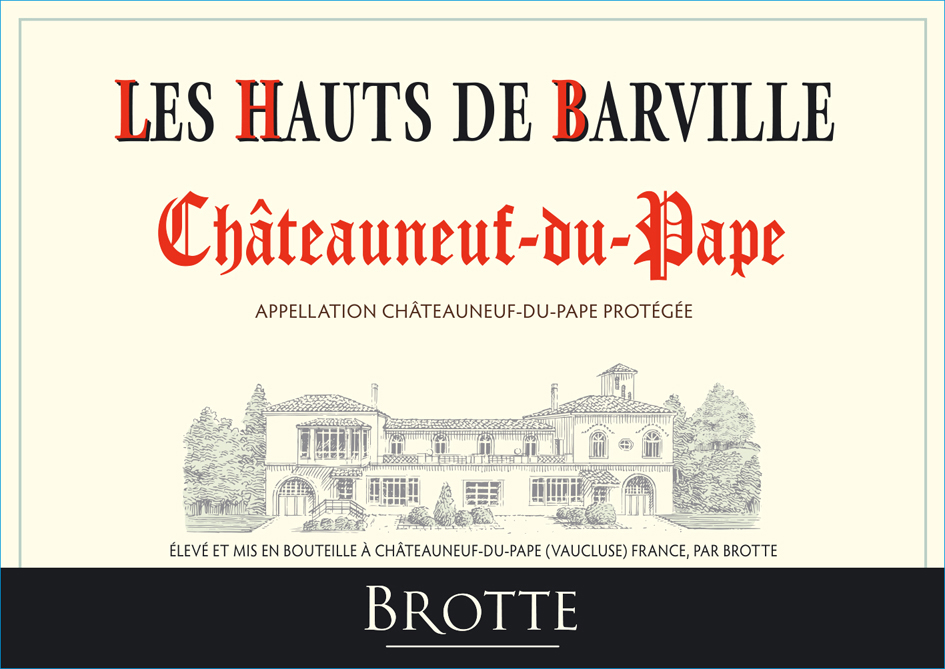 Brotte - Les Hauts de Barville Chateauneuf-du-Pape label