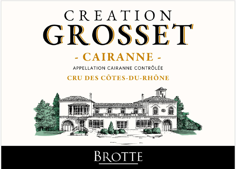 Brotte - Creation Grosset - Cairanne label