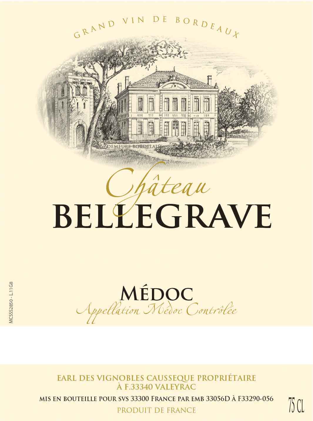 Chateau Bellegrave label