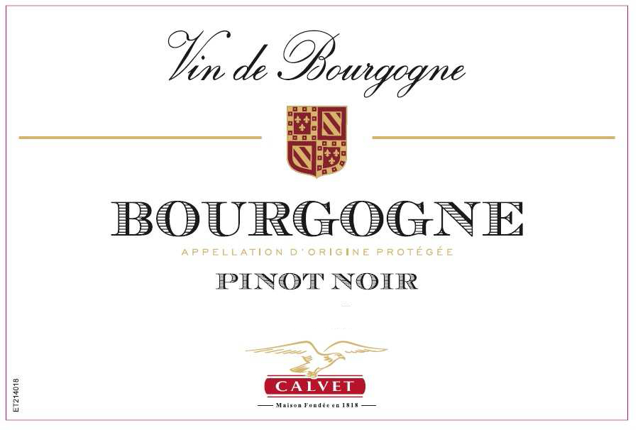 Calvet - Bourgogne Pinot Noir label