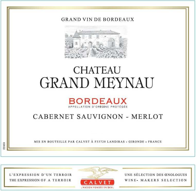 Calvet - Chateau Grand Meynau label