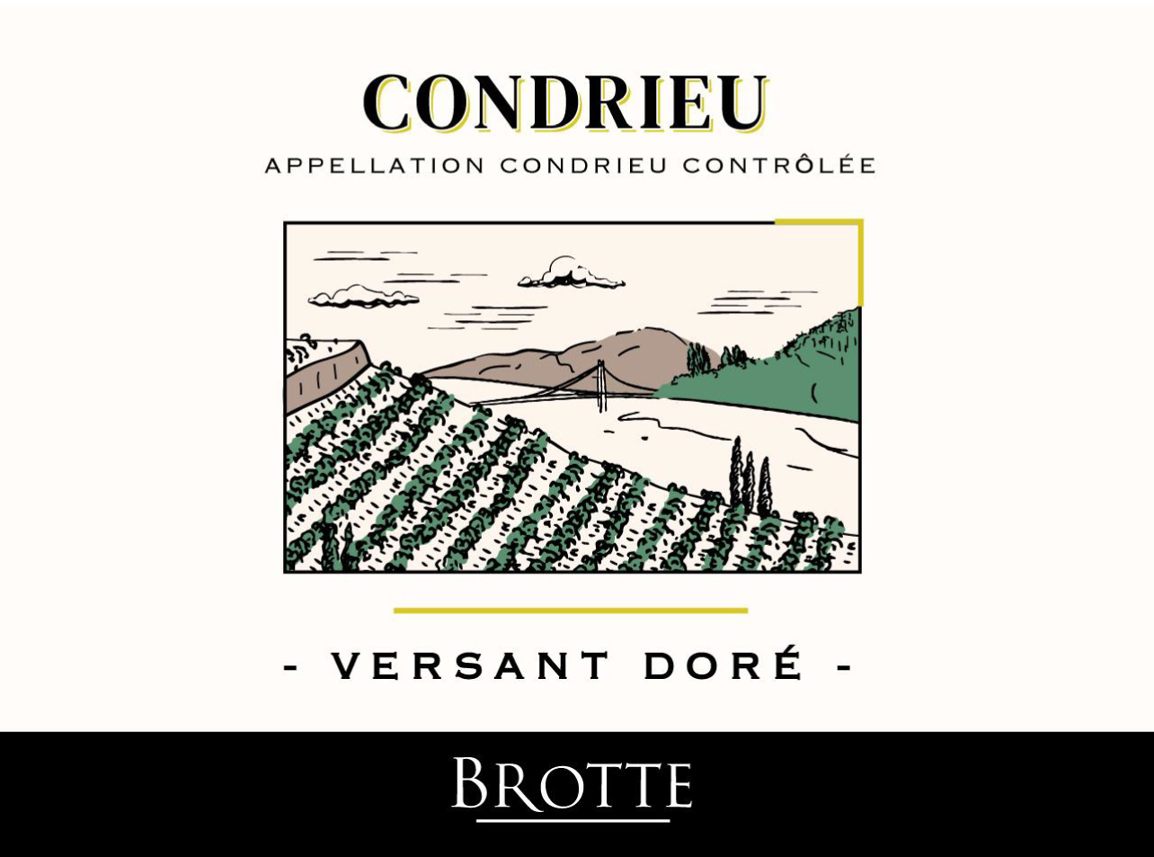 Brotte - Condrieu - Versant Dore label