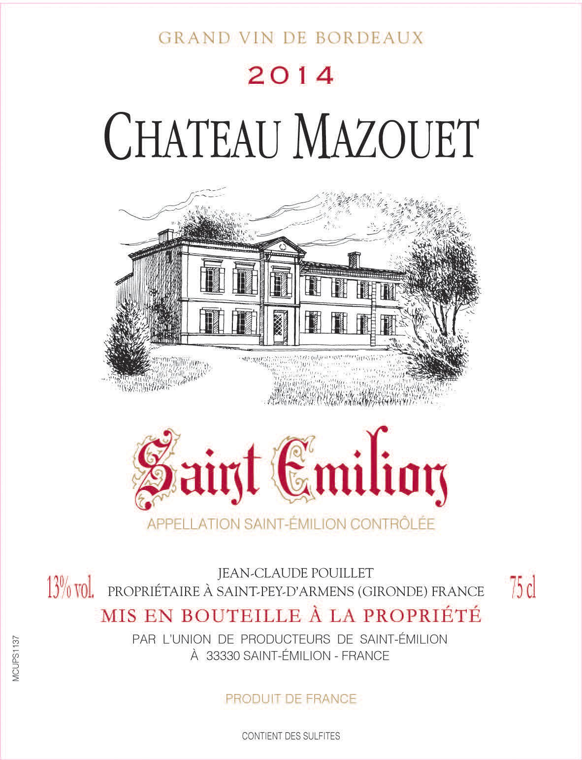 Chateau Mazouet label