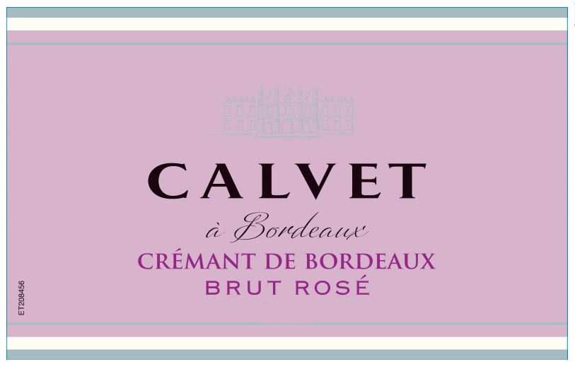 Calvet - Cremant de Bordeaux Rose label