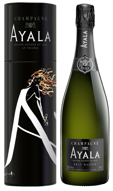 Champagne Ayala - Brut Majeur Tin Gift Box label
