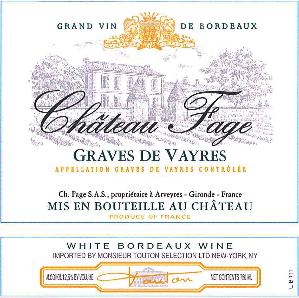 Chateau Fage - White label