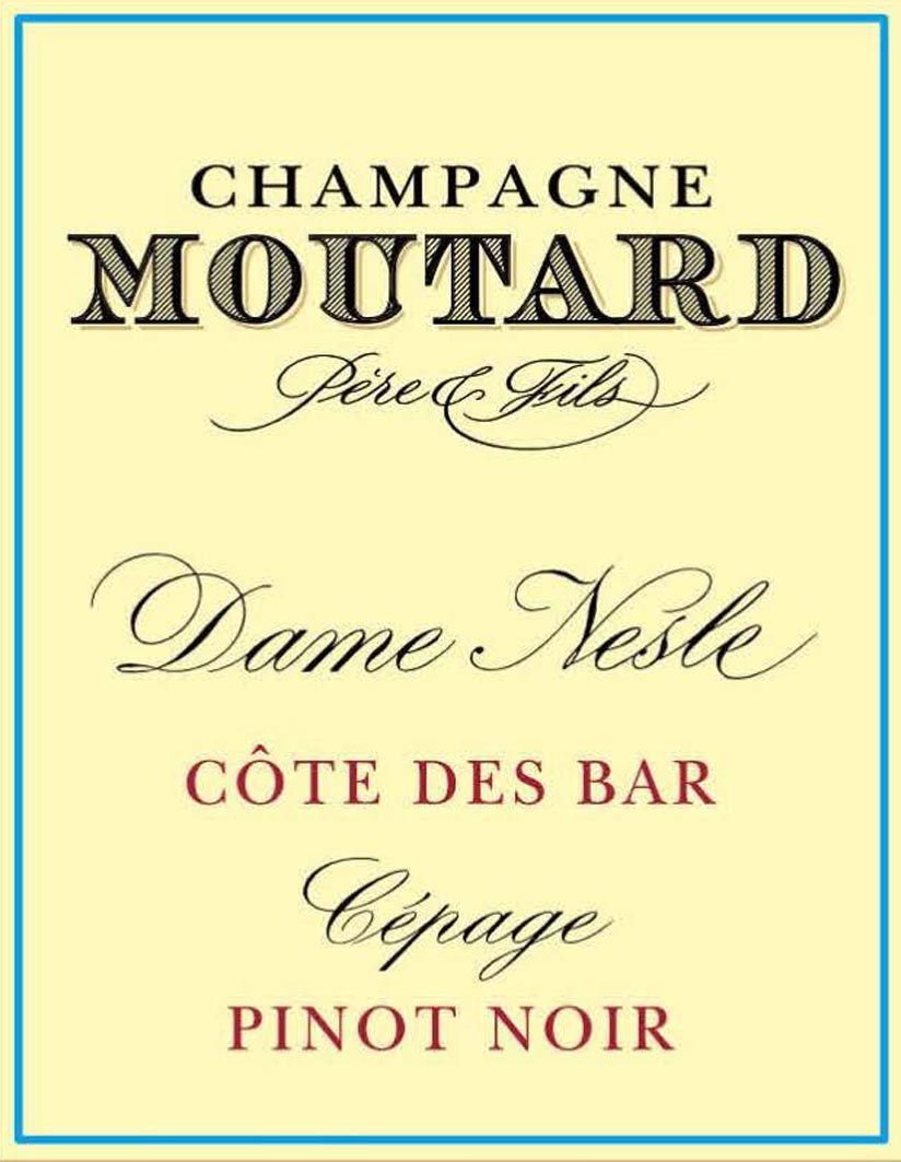 Champagne Moutard - Rose Dame Nesle label