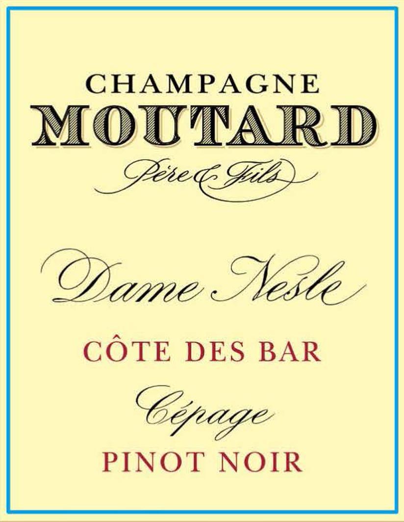 Champagne Moutard - Rose Dame Nesle label