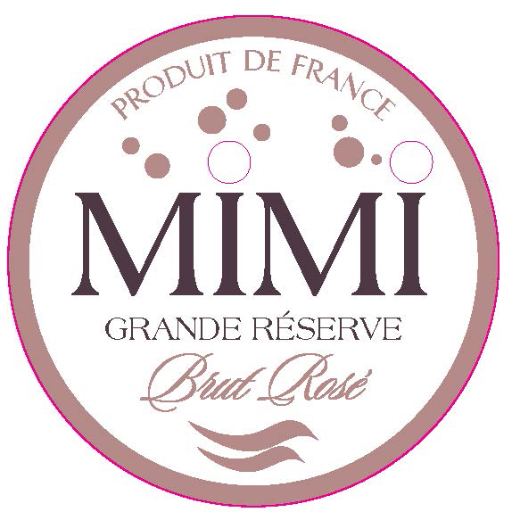 Mi Mi Brut Grande Reserve Rose label