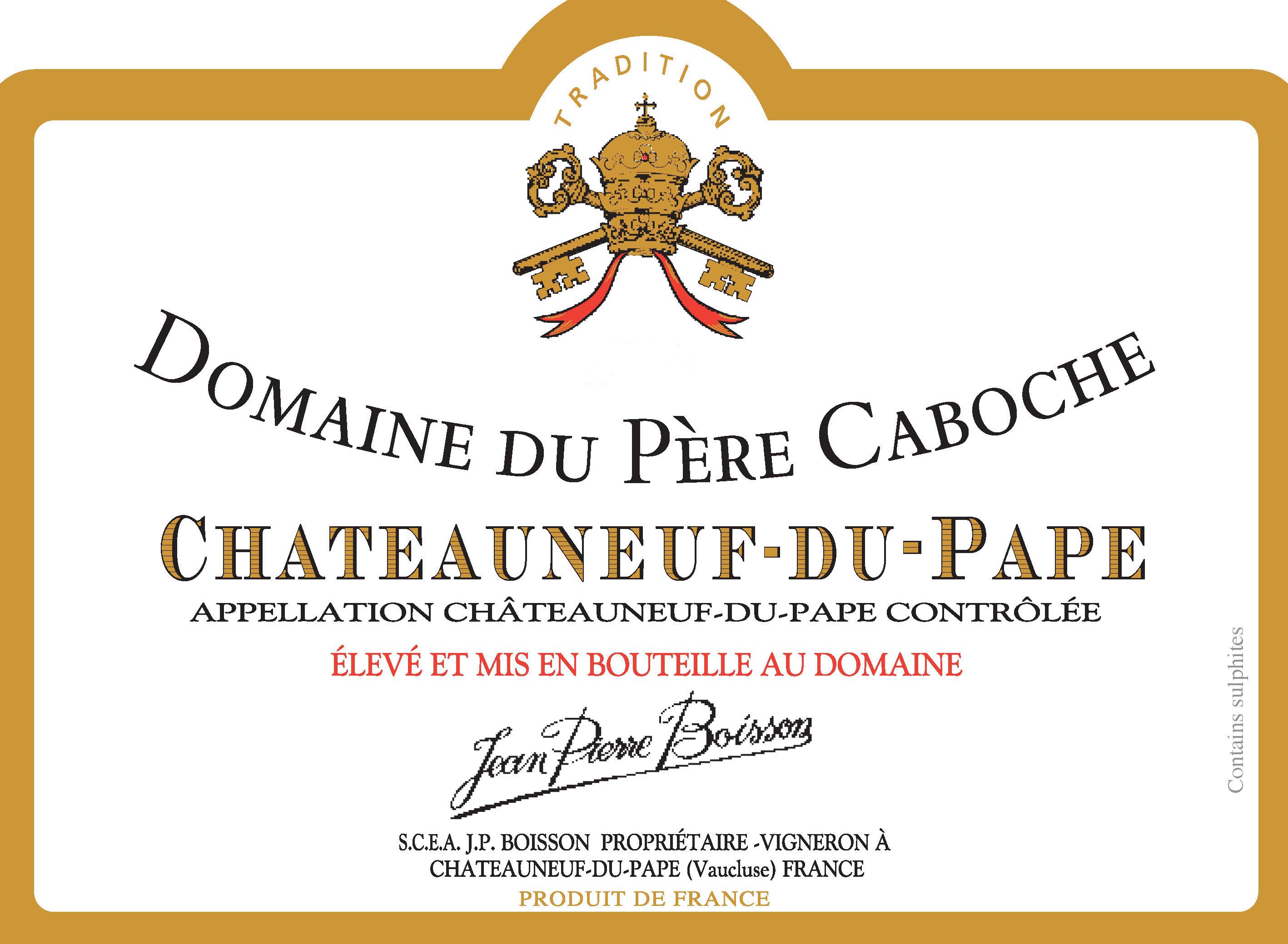 Domaine du Pere Caboche - Chateauneuf du Pape Blanc label