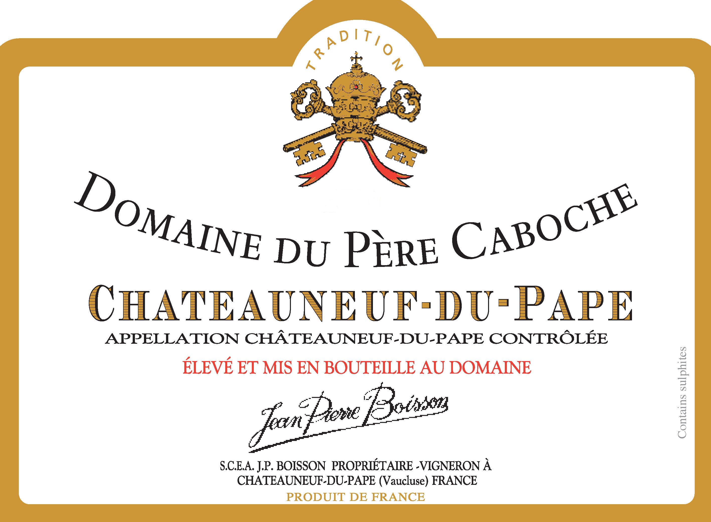 Domaine du Pere Caboche - Chateauneuf du Pape Blanc label