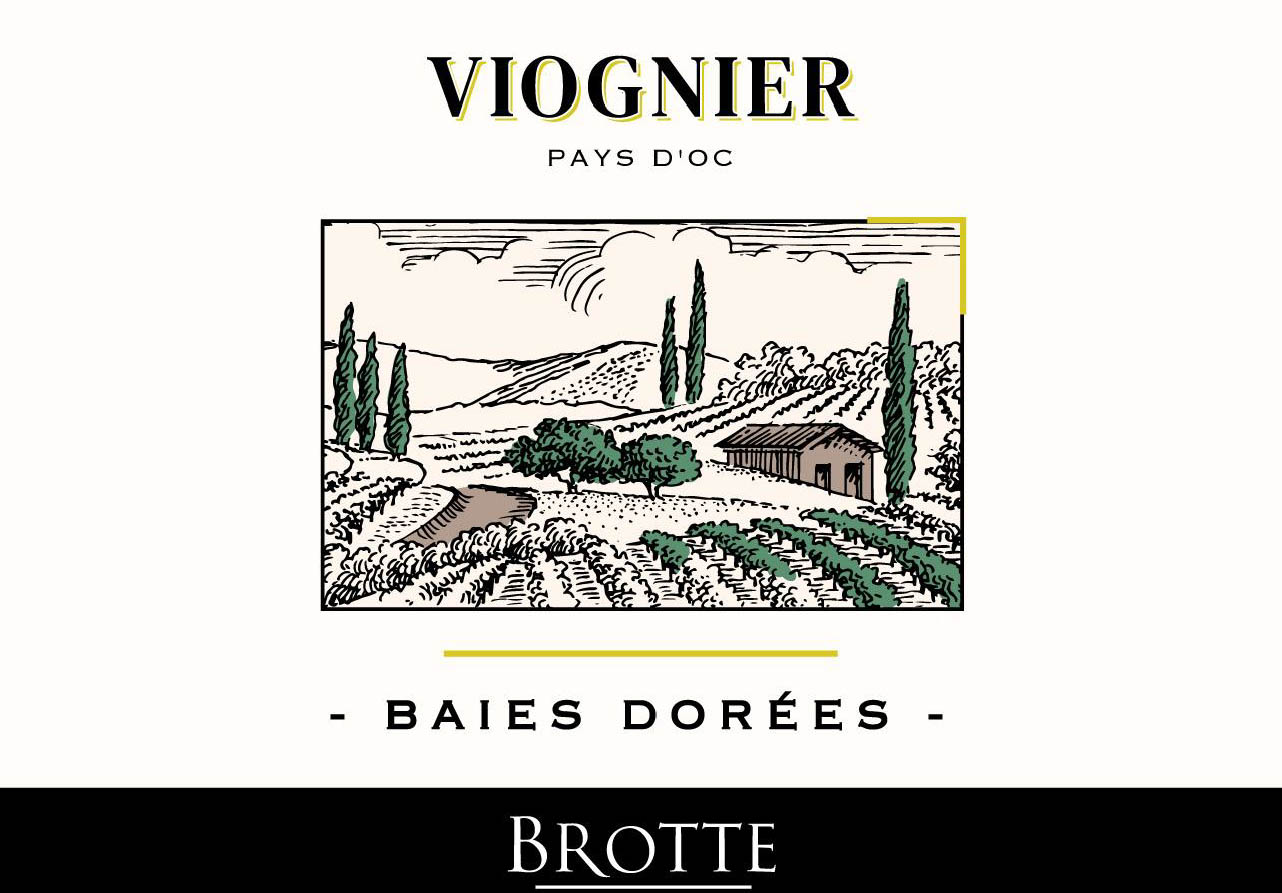 Brotte - Baies Dorees Viognier label