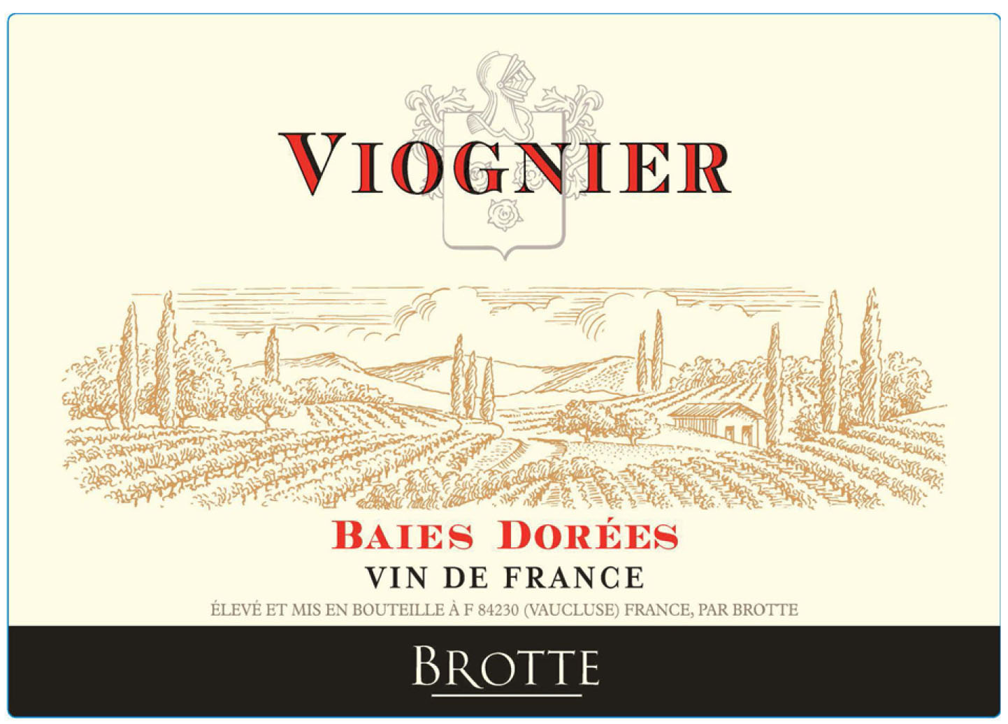 Brotte - Baies Dorees Viognier label