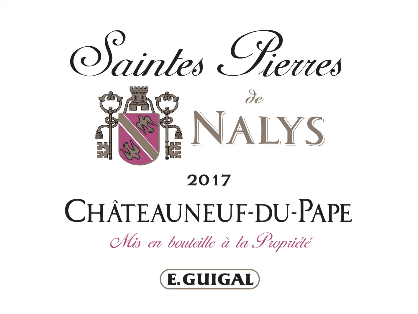 Saintes Pierres de Nalys - Chateauneuf Du Pape Blanc label