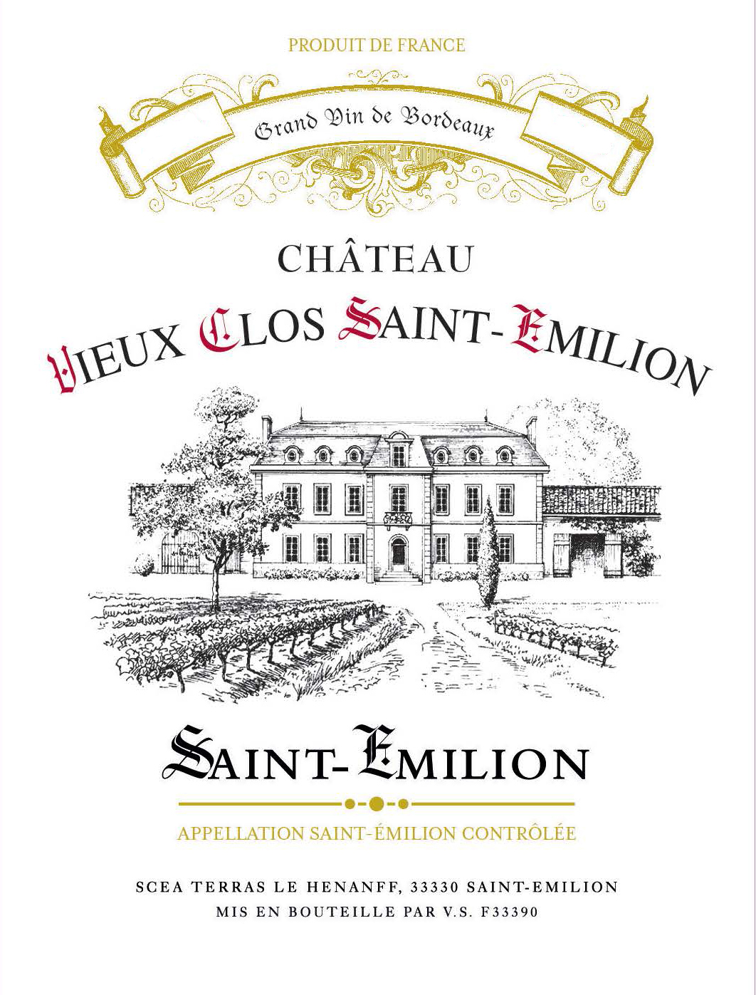 Château Vieux Clos Saint-Emilion label