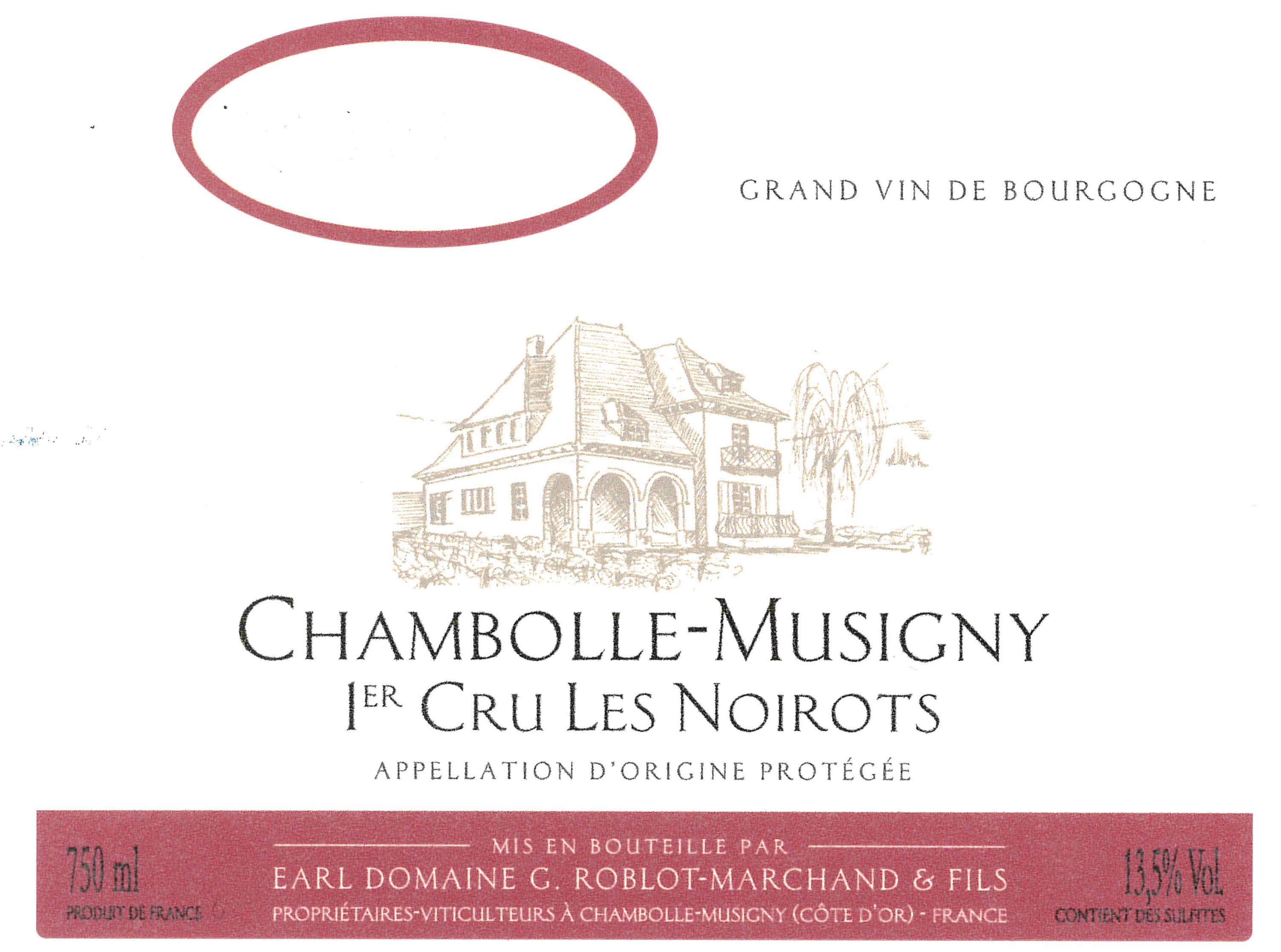 Domaine Roblot-Marchand - Chambolle Musigny 1er Cru - Les Noirots label