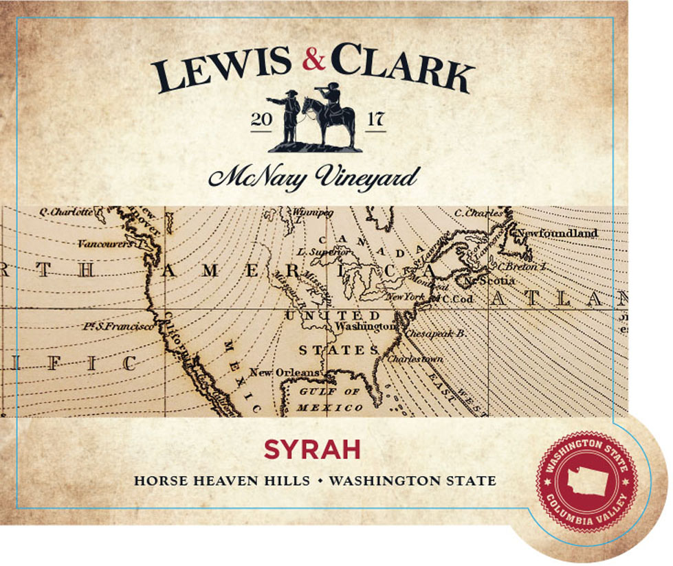 Lewis and Clark - Syrah label