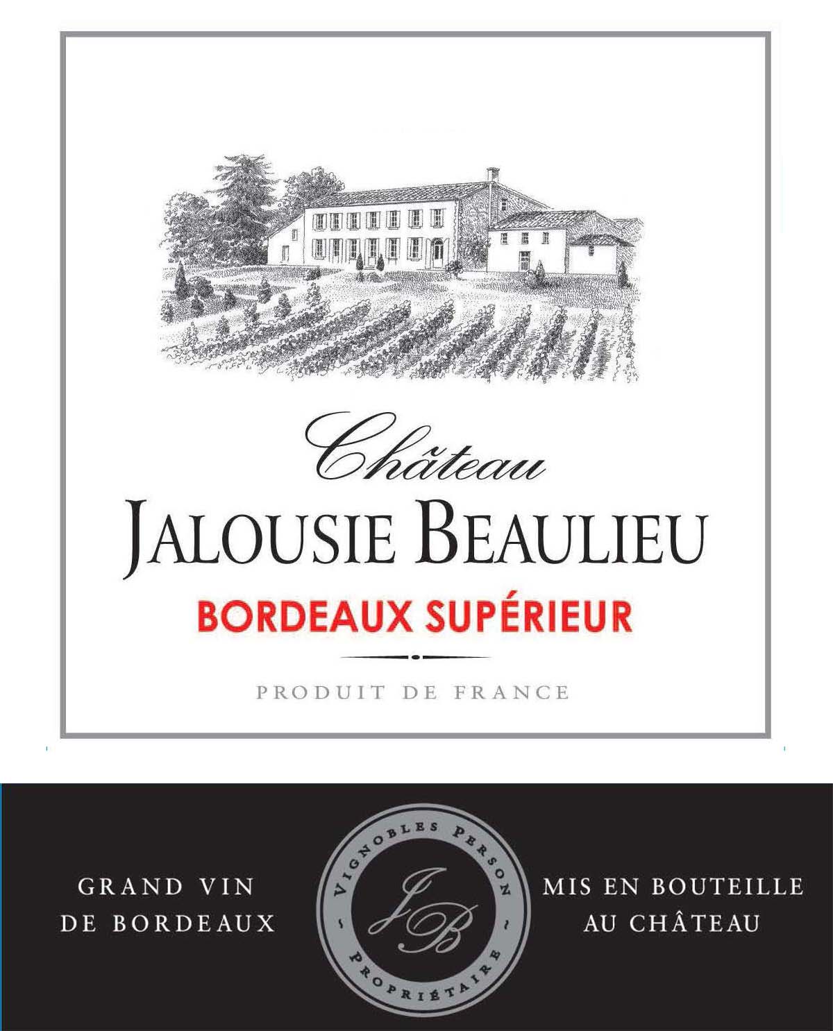 Chateau Jalousie Beaulieu label