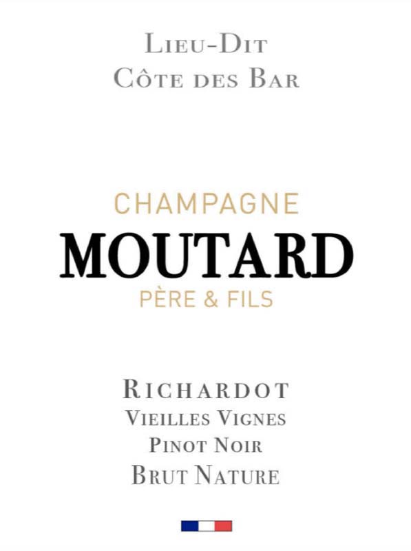 Champagne Moutard - Richardot Brut Nature - Pinot Noir label