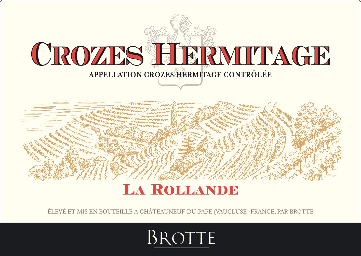 Brotte - La Rollande Crozes Hermitage label