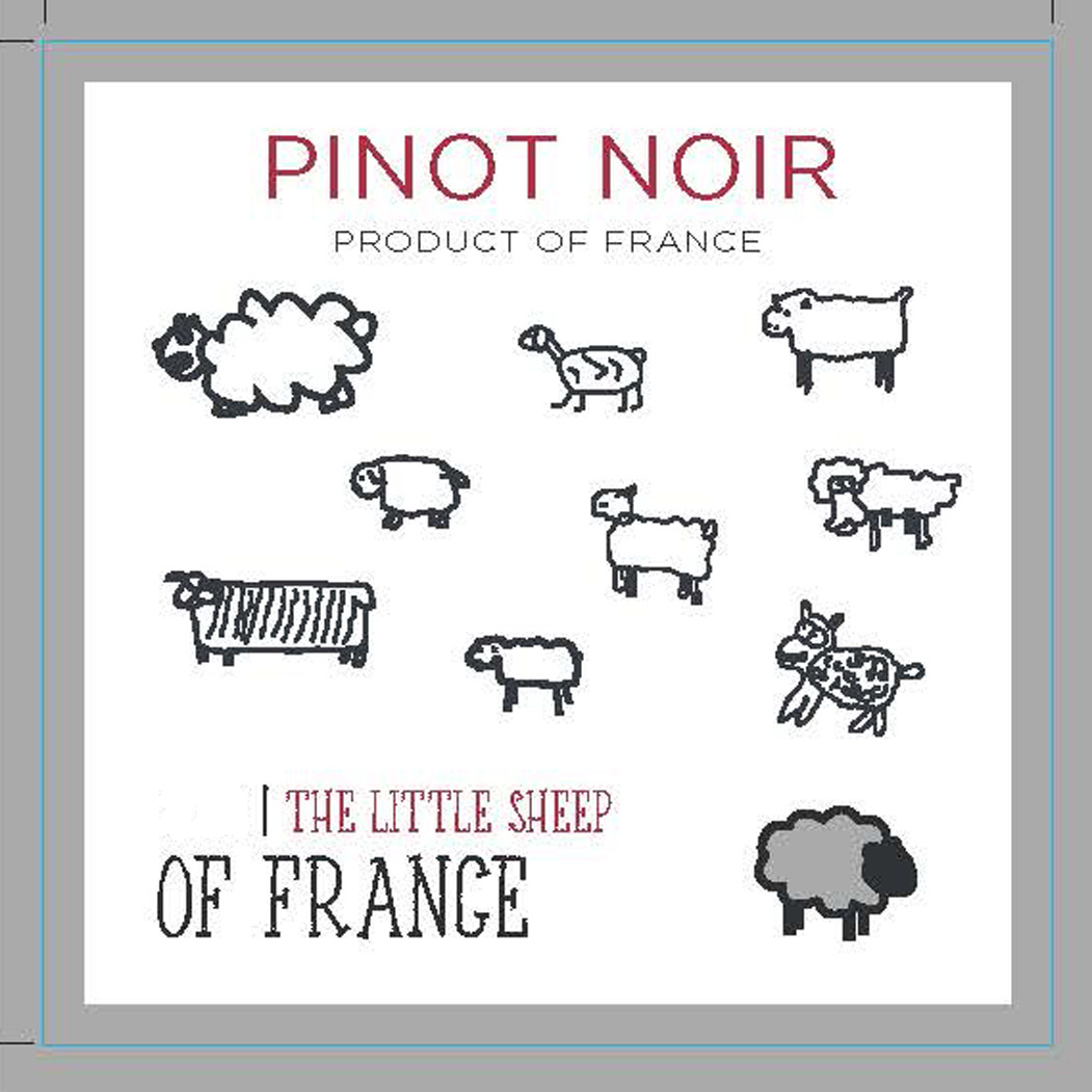 The Little Sheep of France - Pinot Noir label