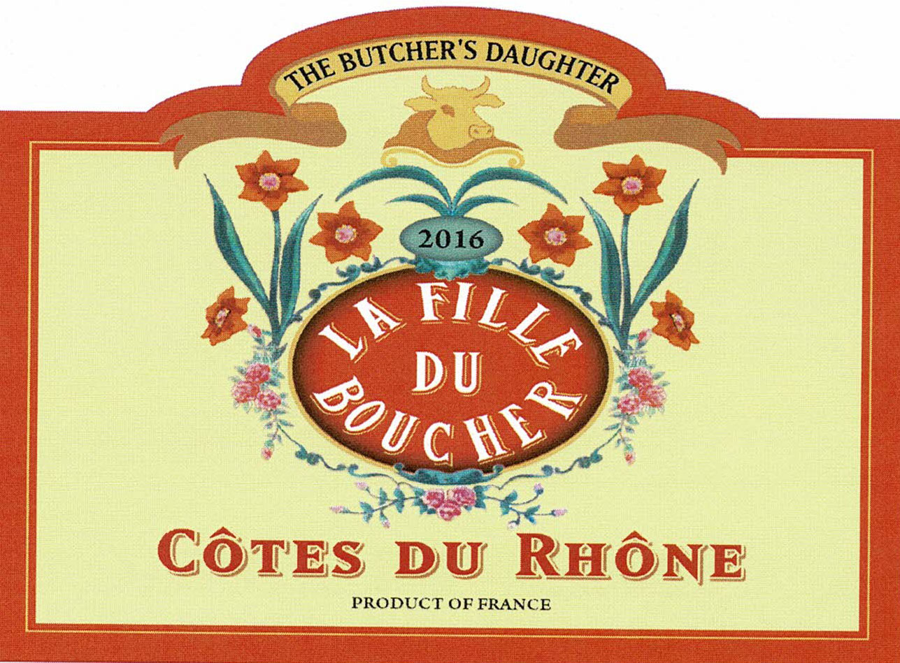 The Butcher's Daughter - Cotes du Rhone Reserve label