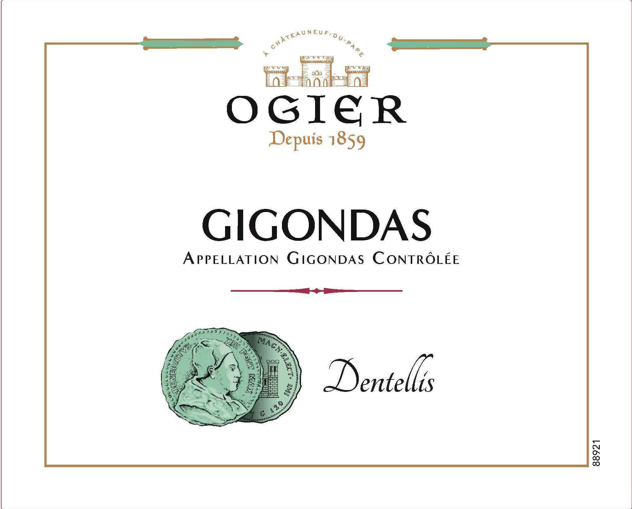 Ogier - Dentellis - Gigondas label