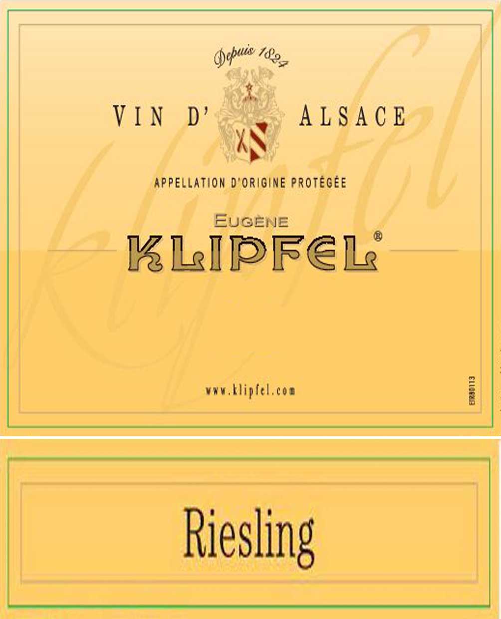 Alsace - Klipfel - Riesling label