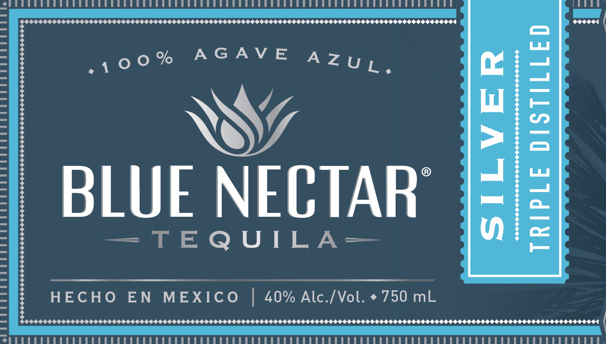 Blue Nectar - Silver Tequila label